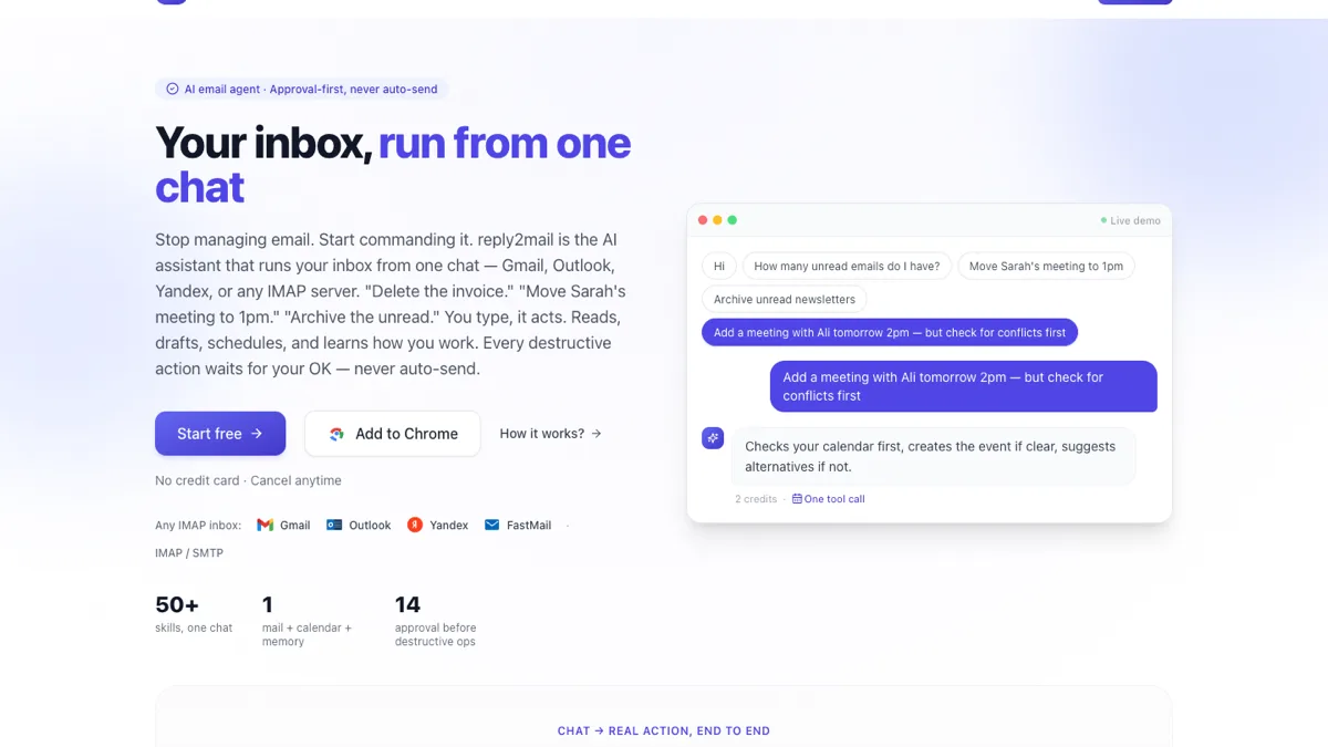 reply2mail